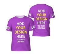 KYZMZ T-Shirts Personnalisés avec Votre Propre Image, Texte, Logo ou Photo - Unisexes pour Hommes et Femmes - Personnalisez avec Vos Photos et Logos