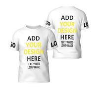 KYZMZ T-Shirts Personnalisés Avec Votre Propre Image, Texte, Logo ou Photo - Unisexes pour Hommes et Femmes - Personnalisez Avec Vos Photos et Logos