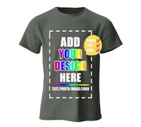 KYZMZ T-Shirts Personnalisés pour Hommes - Créez Votre Propre T-Shirt avec Texte, Logo ou Nom - En Coton avec Image et Photo - Unisexes à Col Rond sur Mesure
