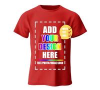 KYZMZ T-Shirts Personnalisés pour Hommes - Créez Votre Propre T-Shirt avec Texte, Logo ou Nom - En Coton avec Image et Photo - Unisexe à Col Rond sur Mesure