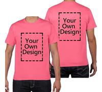 KYZMZ T-Shirts personnalisés pour Hommes/Femmes - Créez Votre Propre t-Shirt, Ajoutez Texte/Image/Logo. T-Shirts personnalisés, Photo imprimée Recto/Verso. T-Shirts Unisexes à col Rond sur Mesure