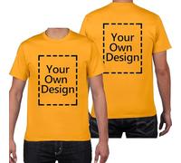 KYZMZ T-Shirts personnalisés pour Hommes/Femmes - Créez Votre Propre t-Shirt, Ajoutez Texte/Image/Logo. T-Shirts personnalisés, Photo imprimée Recto/Verso. T-Shirts Unisexes à col Rond sur Mesure
