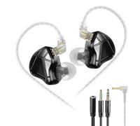 KZ Axas Écouteurs de jeu filaires avec basses profondes IEM pour jeu, appels vidéo, HiFi, suppression du bruit, compatibilité musicale pour téléphone (noir, sans micro)