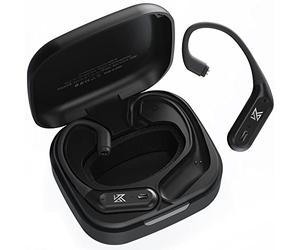 KZ AZ09Pro Bluetooth V5.2 aptX/TWS + crochet pour écouteurs avec support micro/40 heures de lecture et contrôle par application pour connecteur standard 0,75/0,78 mm 2 broches (broche C, noir)