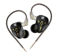 KZ DQS Headset Casque Intra-auriculaire Filaire Noir Son HiFi 3.5 Mm Gaming Sport Music Earphone Suits for Samsung Huawei Mp3 Mp4 Players Tablets and Laptops (Noir, Pas de Micro)