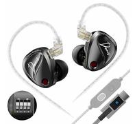 KZ Duonic Écouteurs intra-auriculaires HiFi filaires hybrides pour audiophiles, câble détachable de 0,78, son 4 niveaux de son accordable (DSP avec micro, version de réglage améliorée des basses