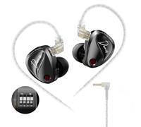 KZ Duonic Intra-auriculaire Planaire Magnétique + Dynamic Dual Driver IEM | Commutateur pour accordage, N52 Triple Aimants Planar Drive, HiFi Deep Bass Casque Confort-Fit Isolation du bruit IEM pour
