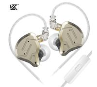 KZ-Écouteurs intra-auriculaires Zmersible Pro 2 Hybrid Drive 1BA + 1esse,écouteurs en métal,casque HiFi Bass,moniteur,écouteurs sport,suppression du bruit,sauna,téléphone - Type Gold with mic #A