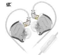 KZ-Écouteurs intra-auriculaires Zmersible Pro 2 Hybrid Drive 1BA + 1esse,écouteurs en métal,casque HiFi Bass,moniteur,écouteurs sport,suppression du bruit,sauna,téléphone - Type Silver with mic #B