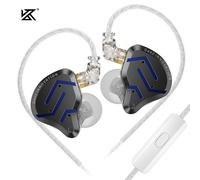 KZ-Écouteurs intra-auriculaires Zmersible Pro 2 Hybrid Drive 1BA + 1esse,écouteurs en métal,casque HiFi Bass,moniteur,écouteurs sport,suppression du bruit,sauna,téléphone - Type Blue with mic #A