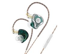 KZ EDS Écouteurs Dynamiques HIFI DJ Moniteur Dans L'oreille Écouteurs Intra-auriculaires Sport Antibruit Casque En Métal KZ ZEX ZSN EDX PRO DQ6S ZES-Cyan MIC