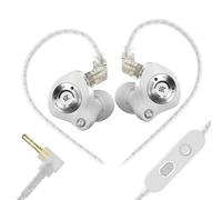 KZ EDZ Écouteurs de jeu avec micro, moniteurs intra-auriculaires à faible latence pour joueurs FPS, casque filaire à double pilote, son immersif et chat d'équipe clair pour smartphone, tablette