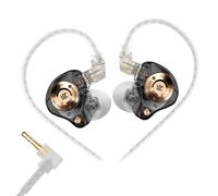 KZ EDZ Écouteurs de jeu, moniteurs intra-auriculaires à faible latence pour joueurs FPS, casque filaire à double pilote avec suppression du bruit, son immersif pour smartphone, tablette et PC