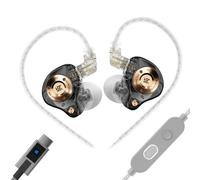 KZ EDZ Écouteurs de jeu Type-C avec micro, moniteurs intra-auriculaires à faible latence pour joueurs mobiles PUBG, casque USB-C à double pilote, audio numérique et chat clair pour Android iPad