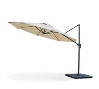 KZ GARDEN - Parasol Déporté Jardin Ø350 cm - Rotatif 360°, Toile Polyester - Parasol de Terrasse, Balcon, Piscine