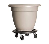 KZ GARDEN - Plateau à roulettes rond Ø40 cm | Support roulant 275 kg en polypropylène antichoc | Déplacement plantes, meubles, charges lourdes