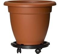 KZ GARDEN - Support à Roulettes Rond diamètre 30 x 7 cm 4 roues - Porte Plante, Pot de Fleurs 170 kg max - Polypropylène Anti Choc
