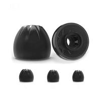 KZ Starline Lot de 3 paires d'embouts de rechange en silicone pour écouteurs intra-auriculaires Taille L M S Noir