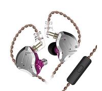 KZ ZS10 Pro Écouteurs Intra-Auriculaires 4BA + 1DD Hybride 10 unités HiFi Basse Écouteurs Casques de Sport antibruit (avec Micro, Violet)
