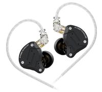 KZ ZS10 Pro Écouteurs intra-auriculaires Yinyoo IEM HiFi Son stéréo filaire avec suppression du bruit Câble 4BA 1DD 2 broches 0,75 mm Noir foncé