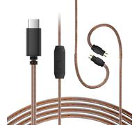 KZ ZS10 Pro iem Câble USB C de rechange de type C, CCZ C02 4N OFC pour écouteurs ZS12 PROX, ZSN PRO X, EDX PRO, ZAR, ZA12, Castor, ZSA, PRX, CCA CRA (2 broches avec micro)
