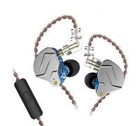 KZ - ZSN Pro Dynamic Hybrid Dual Driver in Ear Écouteurs Intra-Auriculaires détachables sans nœuds avec Microphone (Bleu avec MIC)