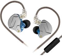 Kz Zsn Pro Écouteurs In Ear Iem À Armatures Équilibrées Technologie Hybride 1Dd 1Ba Écouteurs Confortables Antibruit Pour Téléphone Portable Android Femme Homme Fille (Bleu Avec Micro)
