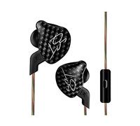 KZ ZST Écouteurs intra-auriculaires hybrides dynamiques à double pilote (avec micro, noir)