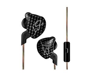KZ ZST Écouteurs intra-auriculaires hybrides dynamiques à double pilote (avec micro, noir)
