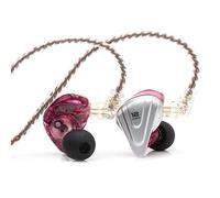 KZ ZSX 5BA + 1DD Écouteurs HiFi Intra-Auriculaires Hybrides à 6 Pilotes avec Plaque en Alliage de Zinc, Câble détachable de 0,75 mm à 2 pin