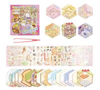 KZARYVEXIS 20 Thèmes Autocollants 3D pour Maison,3D Stickers Scènes Miniature,Cadeau DIY Amusant et Adorable pour Enfants et Adultes,Avec Pincette (rose, 17.6×16.7×2.7cm)