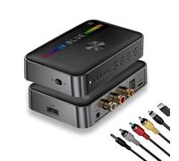KZARYVEXIS Adaptateur Audio Bluetooth 6.0 HiFi avec DAC & Double Connexion, Émetteur/Récepteur Bluetooth USB/AUX/RCA/Coaxial/Optique, Connexion NFC, Autonomie 12h pour Voiture/Home Cinéma/TV/PC