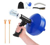 KZARYVEXIS Furet Déboucheurs Canalisations 7.6m, Utilisation Manuelle ou avec Perceuse - Kit avec Mini Déboucheur, Gants, Sac, Brosse et Tiges, Convient pour Cuisine, Évier, Douche