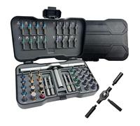 KZARYVEXIS Jeu de Tournevis à Cliquet 50 en 1, Tournevis de Précision Magnétiques avec Poignée en T Amovible, Coffret Multi-Embouts avec Magnétiseur pour Réparation Électronique et Meubles