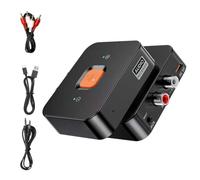 KZARYVEXIS Récepteur Bluetooth 6.0, Adaptateur Audio Bluetooth Entrée Panel AUX/RCA 3.5mm, Double Connexion pour 2 Téléphones, Compatible avec Téléphone, Tablette, Home Cinéma, Ordinateur Portable
