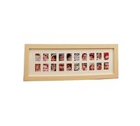 KZGMMHY8 Cadre photo pour enregistrement de croissance pour enfants, décoration de bureau pour étudiant, campus, peut contenir une photo de taille 2,5 x 3,5 cm (couleur : bûche, taille : 43 x 16 cm)