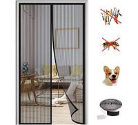 KZhanmy Moustiquaire Magnétique Porte,Fermeture Automatique Anti-Mouche Insectes Rideau Porte,Anti-Moustiquaire pour Porte de Balcon et Porte Patio.-Black A|| 100x215cm(39x84inch)