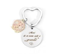 Kzikbxh Cadeau de Noël pour Nounou, Porte-Clés Idée Cadeau de Fin d'Année pour Institutrice, Maitresse et Assistante Maternelle, Remerciement pour l'École et la Crèche