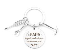Kzikbxh Porte-Clef Cadeau de Noël pour Papa, Idée Originale pour Beau-Père et Jeune Papa, Présent Fête des Pères et Anniversaire, Cadeau Futur Papa