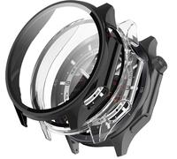 KZIOACSH 2 Pièces Coque pour OnePlus Watch 3/Oppo Watch X2 + Verre Trempé,[Anti-Rayures] TPC Coque et 9H dureté Verre Trempé (Noir + Transparent)