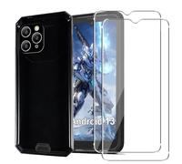 KZIOACSH Coque pour Blackview bv5300 Plus/BV5300/BV5300 Pro + 2 Pièces Protection écran, Anti-Chocs Anti-Rayure Black Souple Forte Protection TPU Cover Case Etui Bumper,Noir