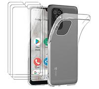 KZIOACSH Coque pour Doro 8100/Doro 8100 Plus+ 3 Pièces Protection écran,Mince résistant,Souple Flexible TPU Case,Transparent