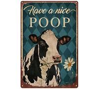 KZIWQ Ayez une belle crotte de vache signe décor affiche art mural signe en étain décor signe en métal affiche 30x40cm