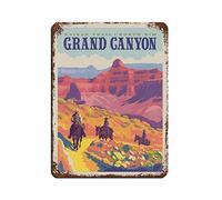 KZIWQ Panneau de voyage en métal Grand Canyon North Rim Trail Affiche en métal City Trip Paysage Vintage Panneau en métal Décoration murale 30x40cm