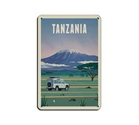 KZIWQ Panneaux en métal Tanzanie Travel Tin Signs Vintage Bar Club Cave Home Kitchen Wall Decor Rustic Metal Sign Funny Decor 30x40cm