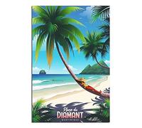 KZIWQ Plaque en métal Diamant Beach Martinique Vintage Travel Tin Sign Vintage Bar Kitchen Garage Cave Home Wall Funny Decor Retro Tin Sign 30x40cm