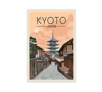 KZIWQ Plaque en métal Kyoto Japon Rétro Décor Art Signe Maison Cuisine Bar Café Club Cave Décoration Murale Vintage Voyage Signe 15x30cm