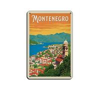 KZIWQ Plaque en métal Monténégro Vintage Decor Art Sign Home Kitchen Bar Cafe Club Cave Décoration murale Rétro Voyage Signe 30x40cm