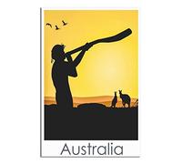 KZIWQ Plaque en tôle Australie Plaque en tôle Voyage Art vintage Décoration murale Panneau Maison Cuisine Bar Terrasse Grotte Décoration amusante 30x40cm