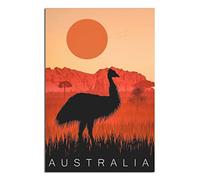 KZIWQ Plaque en tôle Australie Plaque en tôle Voyage Art vintage Décoration murale Panneau Maison Cuisine Bar Terrasse Grotte Décoration amusante 30x40cm